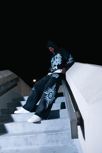 BLACK SOLAR FLEX SWEAT SUIT