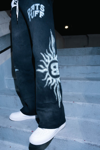 BLACK SOLAR FLEX SWEAT SUIT