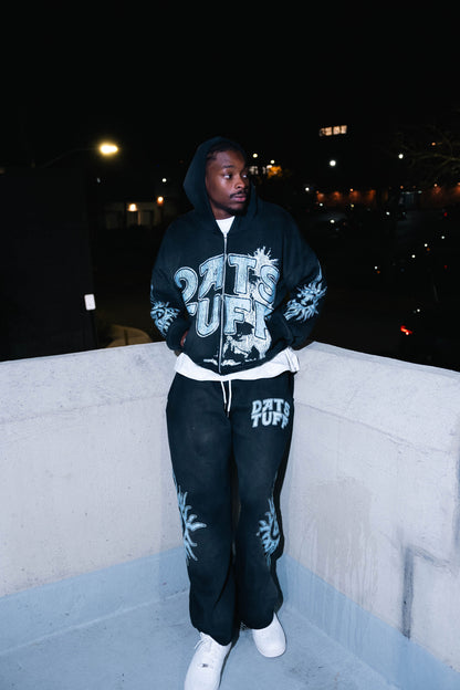 BLACK SOLAR FLEX SWEAT SUIT