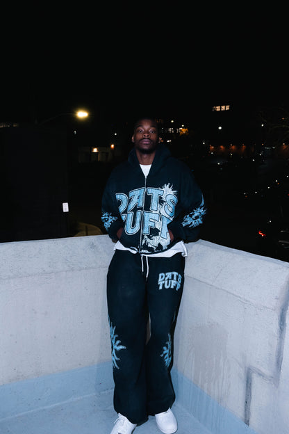 BLACK SOLAR FLEX SWEAT SUIT