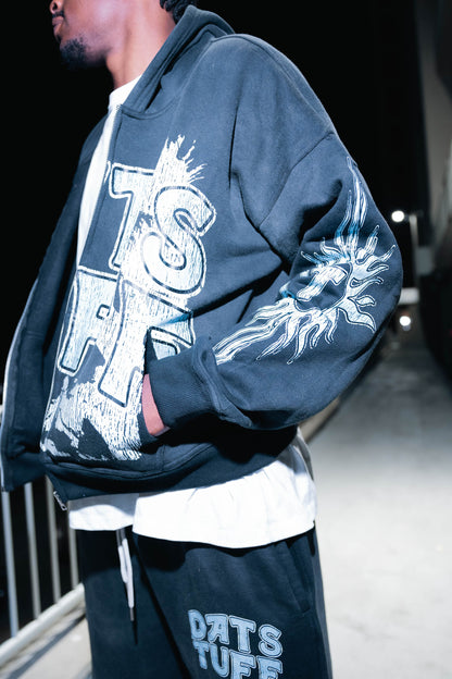 BLACK SOLAR FLEX SWEAT SUIT